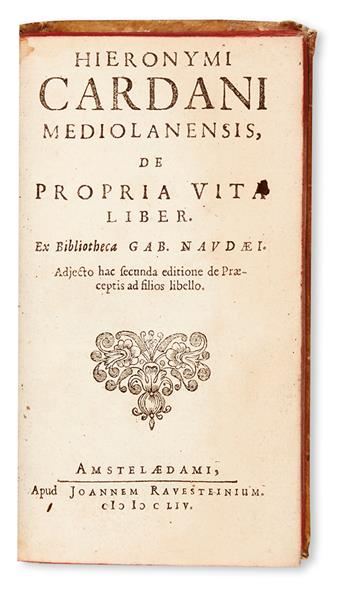 SCIENCE  CARDANO, GIROLAMO. De propria vita.  1654